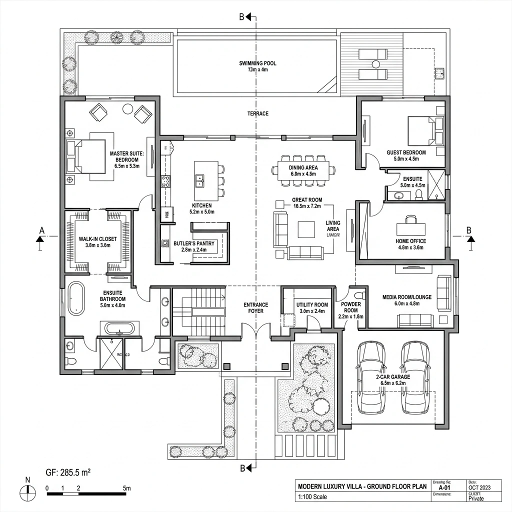 2D Floor Plan & Layout
